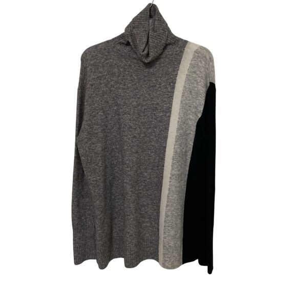Athleta Transit Colorblock Turtleneck Sweater Womens Size Small Merino Wool - Picture 4 of 9